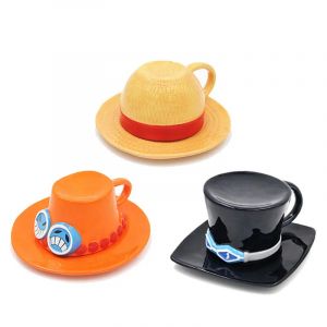 Anime une pi&egrave;ce Cosplay tasse tasse d'eau cr&eacute;ative Luffy Ace Sabo tasse en c&eacute;ramique trois fr&egrave;res
