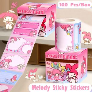 Nouveau 100 pi&egrave;ces Sanrio pense-b&ecirc;te autocollants mignon Kuromi m&eacute;lodie fait &agrave; la main accessoires