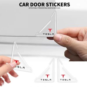 Autocollants transparents de protection d'angle de porte de voiture, 2 pièces, pour Tesla modèle S 3