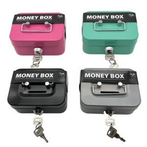 Coffre-fort verrouillable avec clé, coffre-fort Portable en métal, petite boîte de verrouillage de