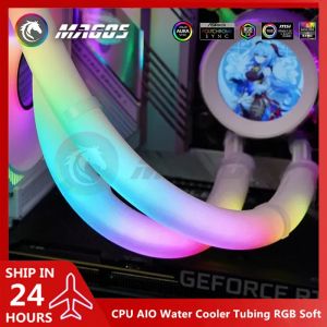 120 240 360 CPU AIO refroidisseur d'eau tube RGB doux lumineux n&eacute;on liquide refroidissement Tube