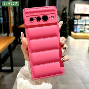 Étui de doudoune à la mode pour Google Pixel 8 7 6 Pro 3 4 5 7 6 8 A 8A 3XL 4XL, en Silicone souple
