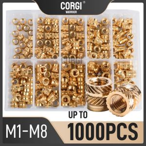 Kit d'écrous en laiton fileté à chaud, jusqu'à 1000 M1 M1.2 M1.4 M2 M2.5 M3 M4 M5 M6 M8, filetage