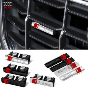 Autocollant de Badge de calandre en métal, emblème de ligne S, style décoratif pour Audi Sline A4 A5