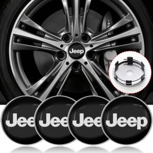 Centre de roue de voiture 56/60mm, 4 pi&egrave;ces, capuchon de moyeu, accessoire de voiture pour JEEP