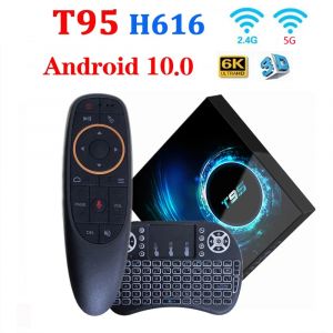 Original T95 android tv box bluetooth 5.0 2.4g & 5g Wifi 128g 3D Voice16g 32gb 64gb 4k Quad Core