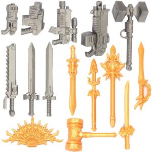 MOC – blocs de construction médiévaux, accessoire d'arme de guerre impériale, marteau de guerre 40K,