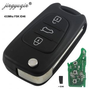Jingyuqin pour Hyundai I20 I30 IX35 Avante 433Mhz ID46 puce 3 boutons pliable voiture télécommande