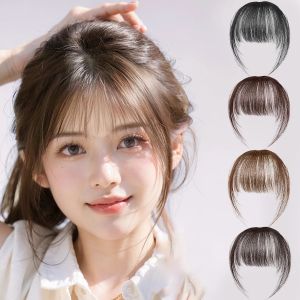 Frange synthétique naturelle, accessoires pour cheveux, pince frontale pour femmes, Extension