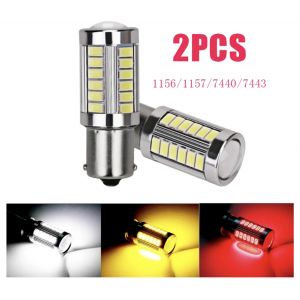 2x1156 LED BA15S P21W PY21W BAY15D 5630 5730 33SMD LED ampoule BAU15S P21/5W 12V pour feux de