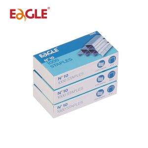 Pack de 3 boîtes en vrac Eagle No 10 agrafes, 3000 pièces au total, 1000 pièces par boîte,