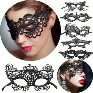 Masque en dentelle pour femmes, à la mode, Sexy, noir, offre spéciale, masques pour les yeux