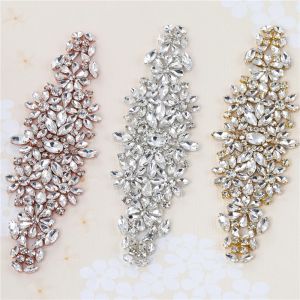 (1 pi&egrave;ce) coudre sur Strass Applique Strass pour ceinture de mariage perle Patch cristaux fer sur
