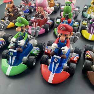 Super Mario retirer voiture vert Yoshi &acirc;ne Kong Bowser Luigi crapaud princesse p&ecirc;che figurine jouets