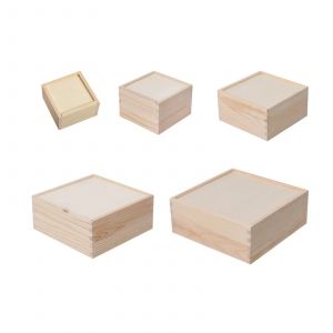Boîte de rangement en bois, boîte cadeau décorative avec couvercle coulissant, boîte en bois, boîte