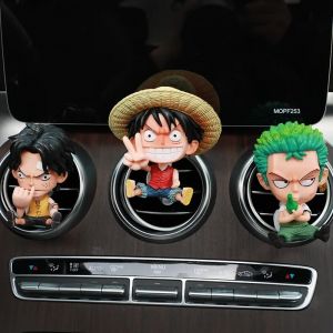 Anime une pi&egrave;ce sortie d'air de voiture parfum d&eacute;coration Nica Luffy Zoro Nami Figurine mod&egrave;le