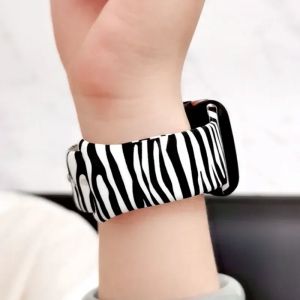 Bracelet imprimé zèbre pour Bracelet de montre Apple Ultra 49mm 45mm 44mm 42mm 38 40 41mm Bracelet