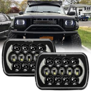 5x7 ''7x6'' phares LED H6054 H5054 phare LED pour Jeep Wrangler YJ Cherokee XJ Comanche MJ S10