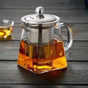 Théière en verre avec infuseur, service à thé, bouilloire, infuseur, pichet, service à thé, cuisine,