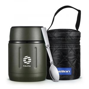 FEIJIAN – Thermos alimentaire 500ml, bocal alimentaire isolé sous vide en acier inoxydable 316 avec