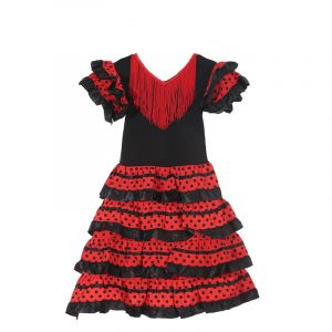 Robe de danse flamenco espagnole traditionnelle pour filles, jupe de style gitan flamengo classique,