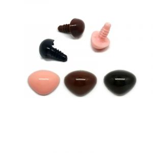 Nez noir/rose/marron en plastique de s&eacute;curit&eacute; pour ours en peluche, accessoires de bricolage pour