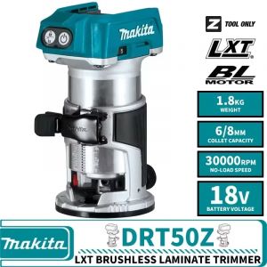 Makita DRT50 DRT50Z DRT50ZJX9 LXT tondeuse à stratifié sans fil sans brosse 30000 tr/min 18V routeur
