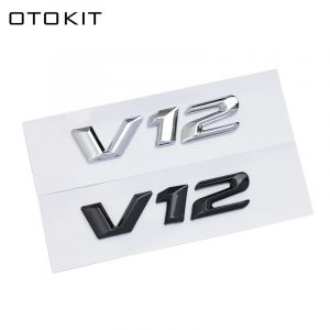 OTOKIT 3D ABS Chrome lettres voiture garde-boue Badge autocollant V12 embl&egrave;me Logo pour Mercedes