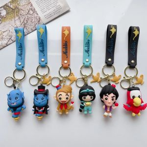 Porte-cl&eacute;s pendentif film de dessin anim&eacute; Disney Aladdin, joli porte-cl&eacute;s princesse Jasmine Genie