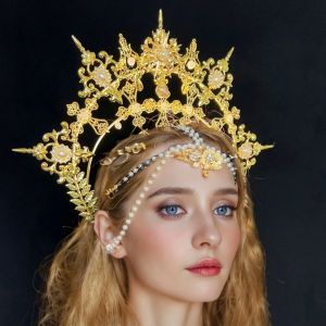 Déesse Halo couronne à pointes casque gothique Lotia accessoires de couvre-chef de fête pour femmes