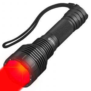 Lampe de poche de chasse à lumière rouge UltraFire C15R 10 W 2 modes 350 mètres de portée de