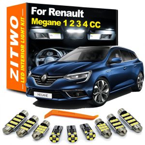 ZITWO – Kit d'ampoule LED pour porte de lecture de cartes, dôme intérieur, pour Renault Megane 1 2 3