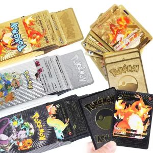 Cartes Pokemon Pikachu Figure espagnol fran&ccedil;ais anglais allemand VMAX GX Vstar carte d'&eacute;nergie jeu