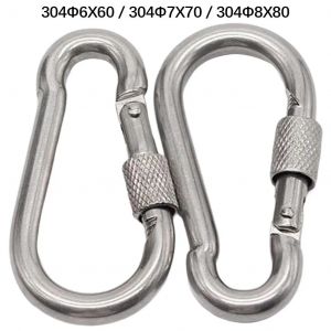 Mousqueton en acier inoxydable M6//M7/M8, ensemble de crochets de verrouillage à vis durables,