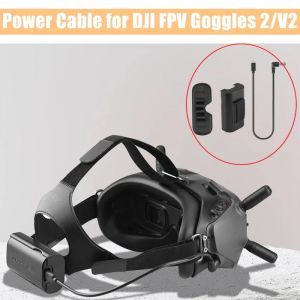 C&acirc;ble de Charge d'alimentation 30/130CM pour lunettes DJI FPV 2/V2, c&acirc;ble d'alimentation Pwoer