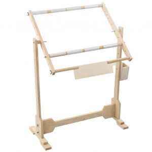 Tapisserie réglable avec interrupteur, support au sol, cadre en bois britannique, broderie, point