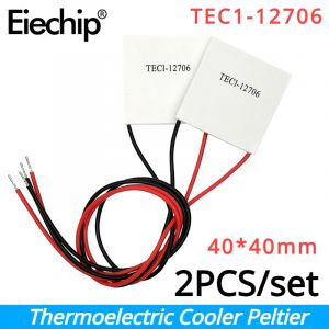 2 pièces TEC1-12706 refroidisseur Peltier 40*40mm Module d'élément thermoélectrique 12706 12V