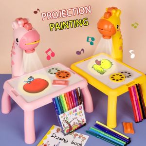 Planche à dessin de Projection pour enfants, Table à dessin multifonctionnelle, projecteur, Puzzle