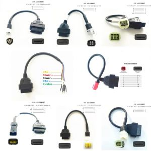 Connecteurs de câbles de moto Yamaha/Suzuki/Kawasaki/Honda/Delphi/Ducati, adaptateur 3 broches 4