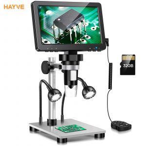 Hayve Microscope numérique 1200X Microscope à souder pour pièce de monnaie 12MP loupe de réparation