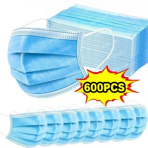 10-600 pièces masque chirurgical certifié mascarillas masque chirurgical bleu 3 couches filtre de