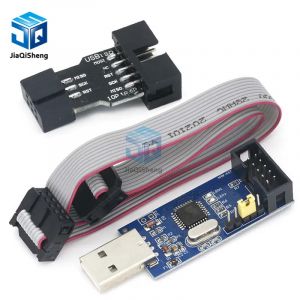 USBASP – programmateur USB ATMEGA8 ATMEGA128 ATtiny/CAN/PWM, Module de fil 10 broches + carte
