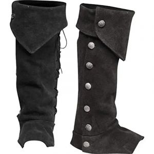 Armure de jambe gothique médiévale Punk, guerrier Viking, chevalier, bottes à bandes, étui pour