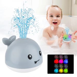 Jouets de bain lumineux pour bébé, arroseur automatique, baleine, jouets de baignoire, piscine,