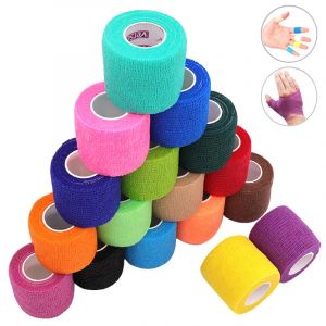 Bande d'enveloppe athlétique colorée, 18 couleurs, bandes élastiques auto-adhésives, protection