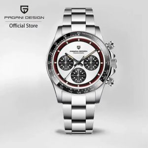 PAGANI uco-Montre-bracelet à quartz pour homme, lunette en céramique, chronographe, chronomètre,