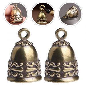 1pc Mini cloche Antique chine Mini Sculpture en laiton cuivre prier bouddha Fengshui cloche
