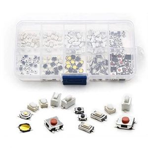250 pièces 10 Types Tactile bouton poussoir interrupteur voiture télécommande clés bouton tactile