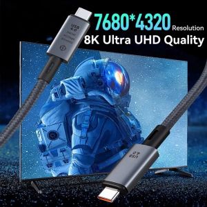 Câble USB Type-C pour Macbook Pro Thunderbolt3 4ipad Samsung Google Pixel Xiaomi Huawei, USB 4, Pd