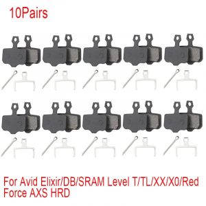 10 paires de plaquettes de frein à disque de vélo pour Avid Elixir R/CR/CR-MAG/E1/3/5/7/9 SRAM RED